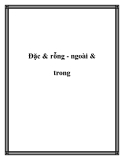 Đặc & rỗng - không gian ngoài & trong