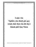 Luận văn: Nghiên cứu đánh giá quy trình chất thải rắn đô thị ở thành phố Quy Nhơn