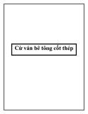 Cừ ván bê tông cốt thép