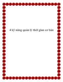 4 kỹ năng quản lý thời gian cơ bản.