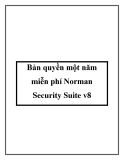 Bản quyền một năm miễn phí Norman Security Suite v8