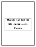 Quản lý toàn diện các tiện ích của Google Chrome