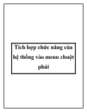 Tích hợp chức năng của hệ thống vào menu chuột phải