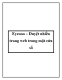 Eyeooo – Duyệt nhiều trang web trong một cửa sổ