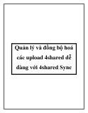 Quản lý và đồng bộ hoá các upload 4shared dễ dàng với 4shared Sync