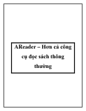 areader – hơn cả công cụ đọc sách thông thường