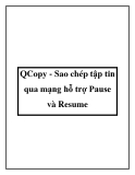 QCopy - Sao chép tập tin qua mạng hỗ trợ Pause và Resume