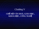 Chế độ văn hóa giáo dục