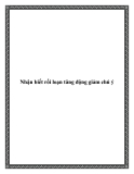 Nhận biết rối loạn tăng động giảm chú ý