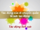 Tác động của di chuyển quốc tế sức lao động