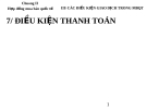 Điều kiện thanh toán