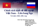 Chính sách kinh tế đối ngoại Việt Nam – Liên bang Nga