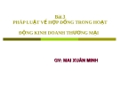 Bài 3 Hợp đồng kinh doanh thương mại