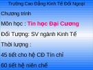 Đại cương tin học