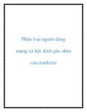 Phân loại người dùng mạng xã hội dưới góc nhìn của marketer