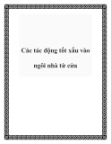 Các tác động tốt xấu vào ngôi nhà từ cửa