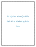 Bí kíp làm nên một chiến dịch Viral Marketing hoàn hảo