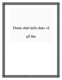 Thêm chút kiến thức về gỗ lũa