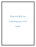 Phân tích ROI của marketing qua social media