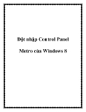 Đột nhập Control Panel Metro của Windows 8