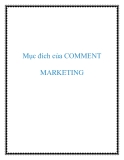 Mục đích của COMMENT MARKETING