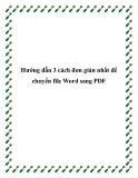 Hướng dẫn 3 cách đơn giản nhất để chuyển file Word sang PDF