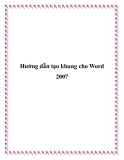 Hướng dẫn tạo khung cho Word 2007