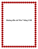 Hướng dẫn cài Win 7 bằng USB