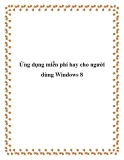 Ứng dụng miễn phí hay cho người dùng Windows 8