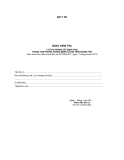 MẪU BẢNG KIỂM TRA Y TẾ DỰ PHÒNG SỬ DỤNG CHO TRUNG TÂM PHÒNG CHỐNG BỆNH XÃ HỘI TỈNH/THÀNH PHỐ 