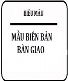 Mẫu biên bản bàn giao