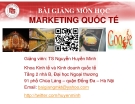  Lý thuyết marketing quốc tế