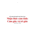 Nhận thức cảm tính: Cảm giác và tri giác
