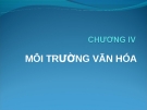 Bài giảng Kinh doanh quốc tế - Chương 4 Môi trường văn hóa