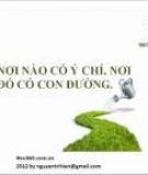 Nơi nào có ý chí, nơi đó có con đường