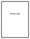 Bé mọc răng