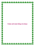 Giảm mỡ máu bằng trà dược.