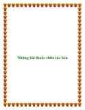 Những bài thuốc chữa táo bón