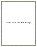 DIỄN ĐÀN PHÊ BÌNH MỸ THUẬT