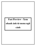 Fast Preview - Xem nhanh ảnh từ menu ngữ cảnh