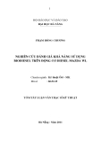 Luận văn:Nghiên cứu đánh giá khả năng sử dụng biodiesel trên động cơ Diesel Mazda WL