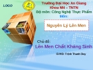 Lên Men Chất Kháng Sinh