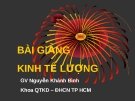 BÀI GiẢNG HỌC PHẦN KINH TẾ LƯỢNG