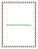 Bài thuốc bổ huyết từ đương quy