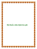 Bài thuốc chữa bệnh béo phì