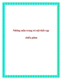 Những mẩu trang trí nội thất rạp chiếu phim