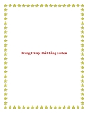Trang trí nội thất bằng carton