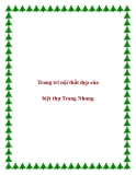 Trang trí nội thất đẹp của biệt thự Trang Nhung