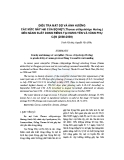 Điều tra mật độ và ảnh hưởng các mức gây hại của bọ nẹt (Thosea obliquistriga Hering.) đến năng suất dong riềng tại hưng yên và vùng phụ cận (2008-2009)