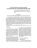 Kết quả phân tích đa dạng di truyền và khả năng kết hợp tập đoàn dòng ngô nếp thuần